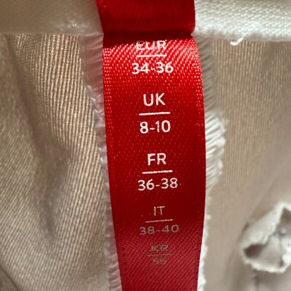 Spanx Size S White Stretchy Cotton Blend Pull On Flare Leg Ankle Pants - Picture 10 of 15